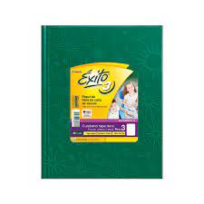 CUADERNO EXITO N°3  4-8 hojas RAYADO VERDE //
